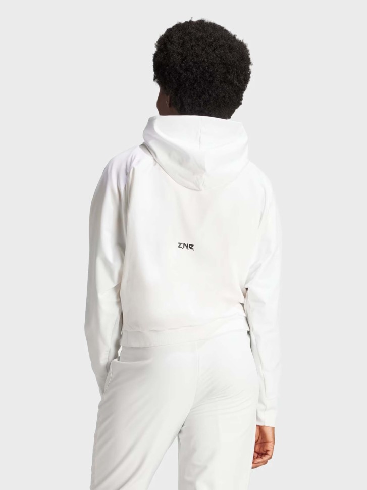 Толстовка женская Adidas W Z.N.E. WVN FZ белая IN9483 изображение 3