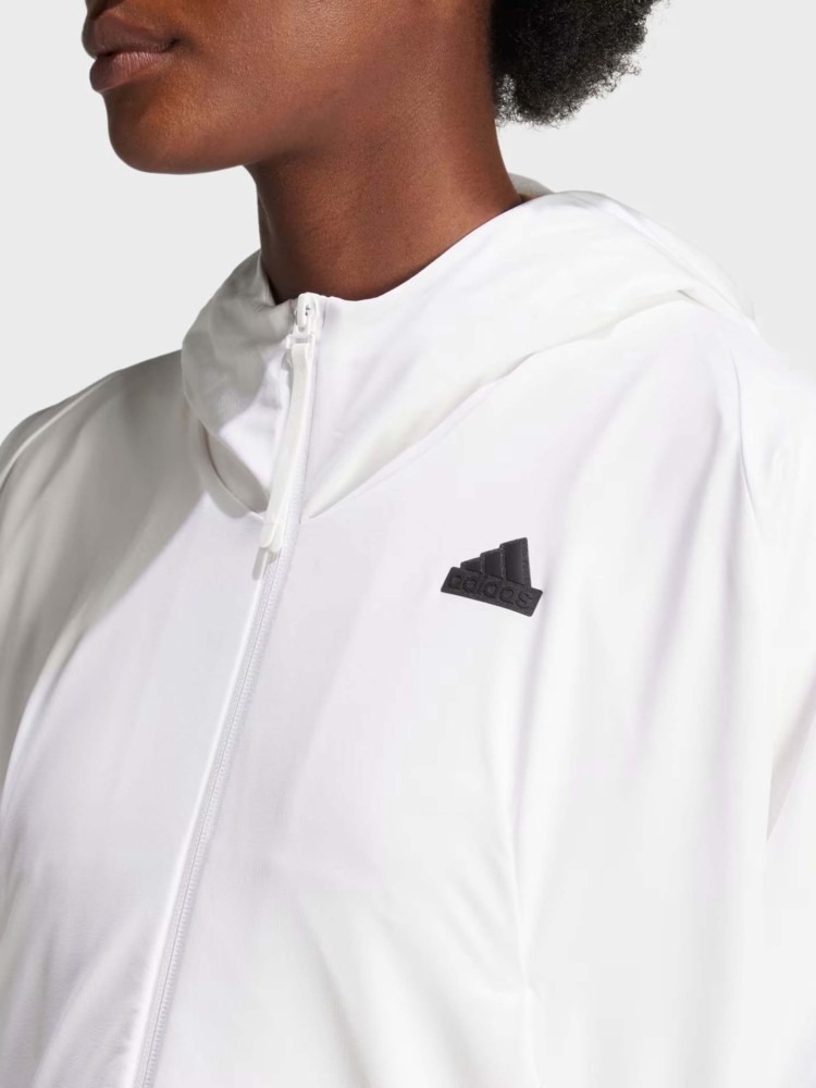 Толстовка женская Adidas W Z.N.E. WVN FZ белая IN9483 изображение 5