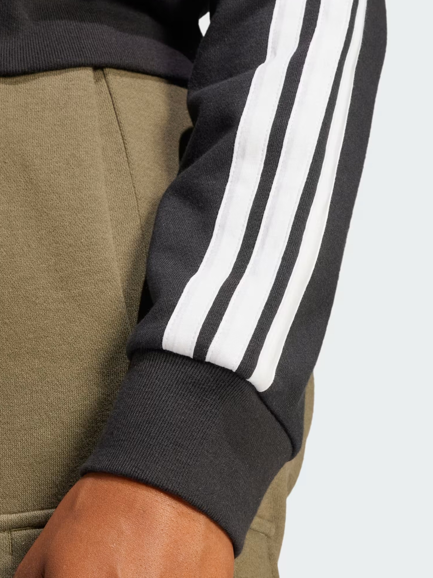 Толстовка жіноча Adidas W 3S FT FZ HD чорна JE0052 изображение 5