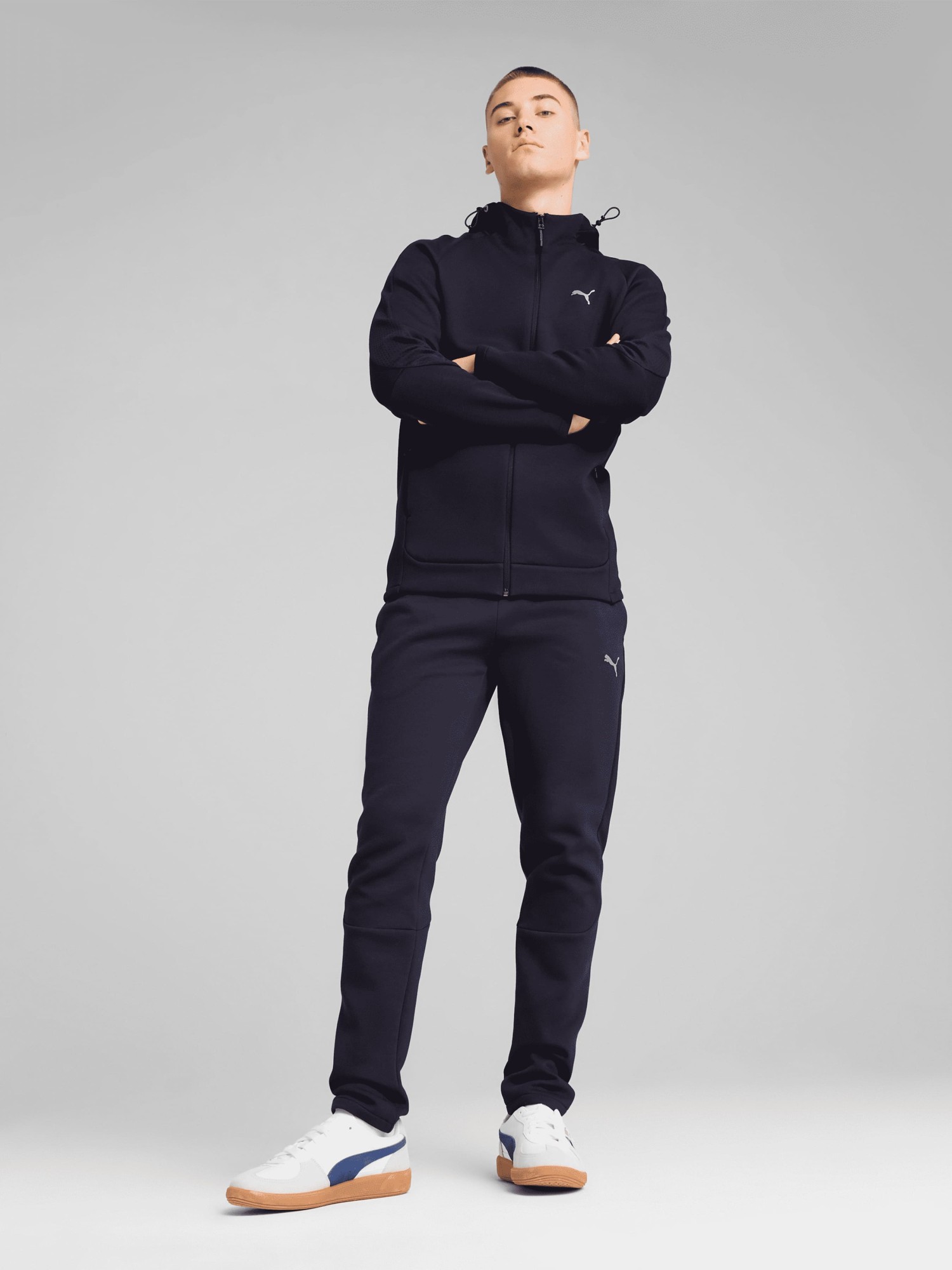 Толстовка мужская Puma EVOSTRIPE Full-Zip Hoodie синяя 68461316 изображение 6