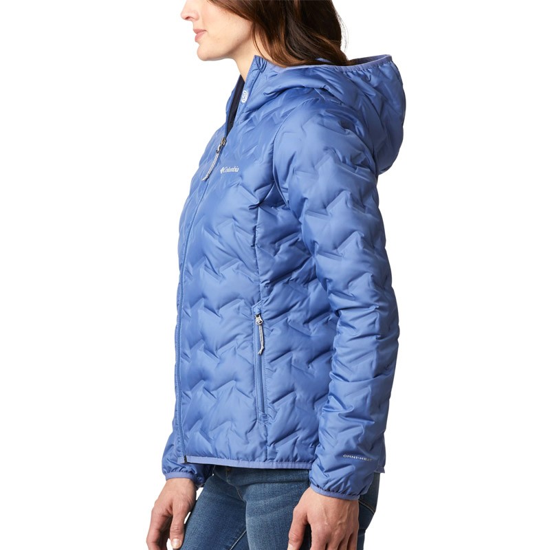 Куртка жіноча Columbia Delta Ridge™ Down Hooded Jacket блакитна 1875931-458 — фото 3