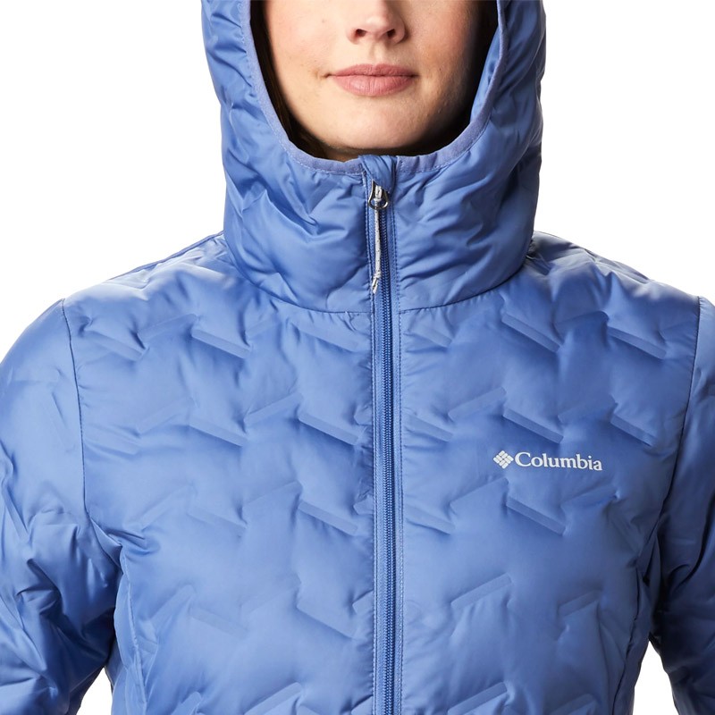 Куртка жіноча Columbia Delta Ridge™ Down Hooded Jacket блакитна 1875931-458 — фото 4