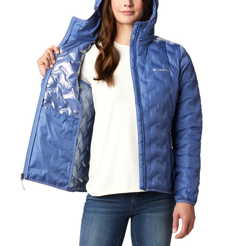 Куртка жіноча Columbia Delta Ridge™ Down Hooded Jacket блакитна 1875931-458 — фото 5