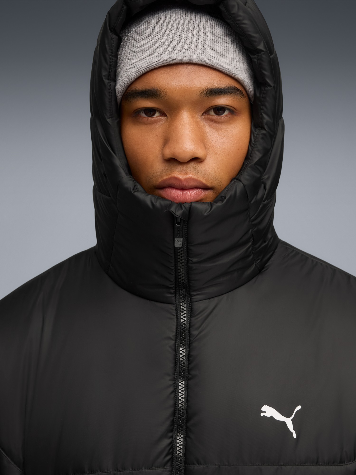 Куртка мужская Puma ESS Hooded Padded Jacket черная 68521101 изображение 5