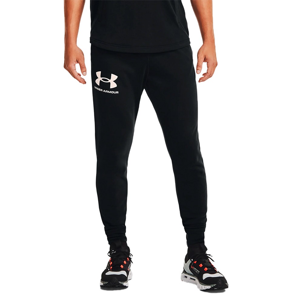 Чоловічі штани Under Armour Ua Rival Terry Jogger чорний 1361642-001 изображение 1
