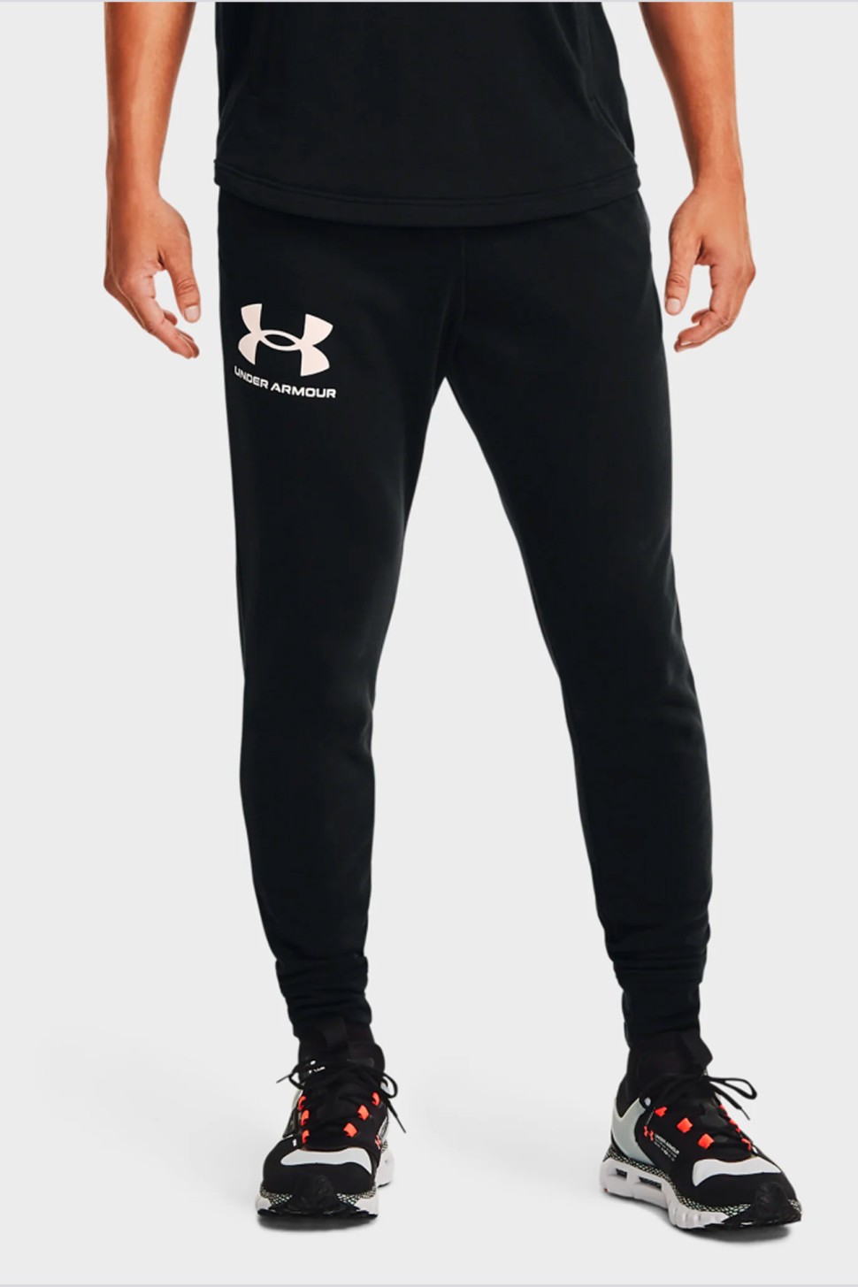 Чоловічі штани Under Armour Ua Rival Terry Jogger чорний 1361642-001 — фото 2