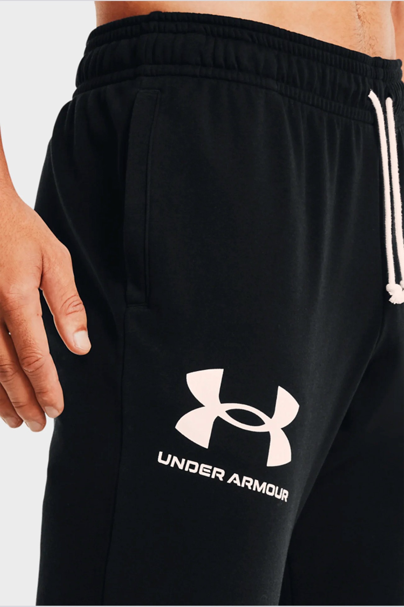 Чоловічі штани Under Armour Ua Rival Terry Jogger чорний 1361642-001 изображение 3