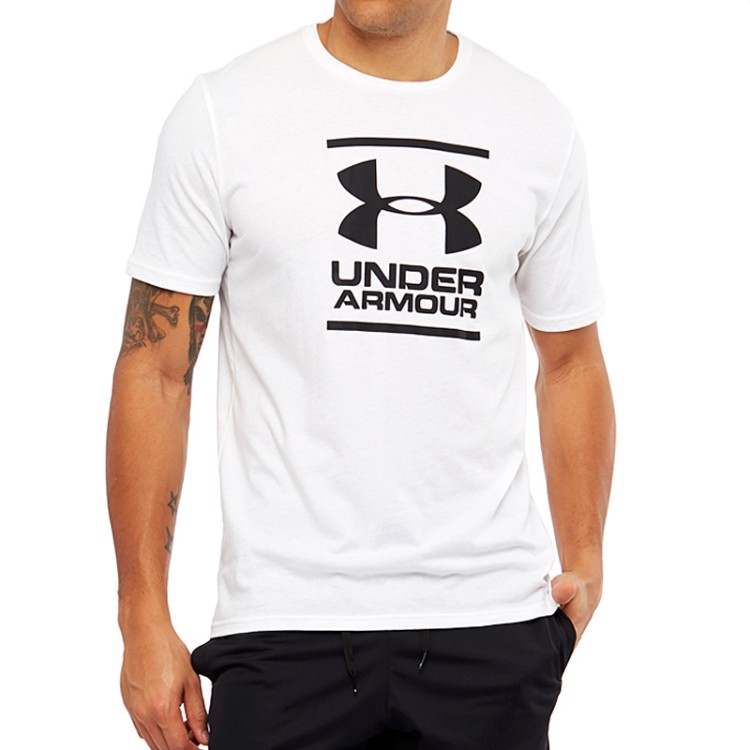 Футболка мужская Under Armour Ua Gl Foundation Ss T белая 1326849-100 изображение 1