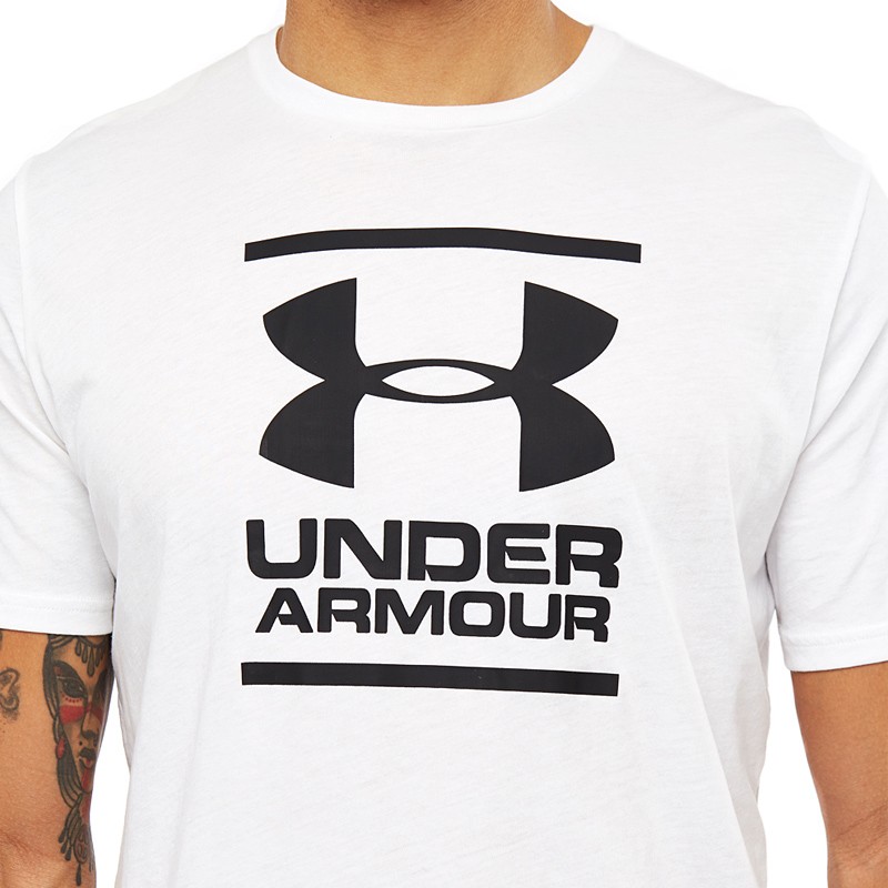 Футболка мужская Under Armour Ua Gl Foundation Ss T белая 1326849-100 изображение 3