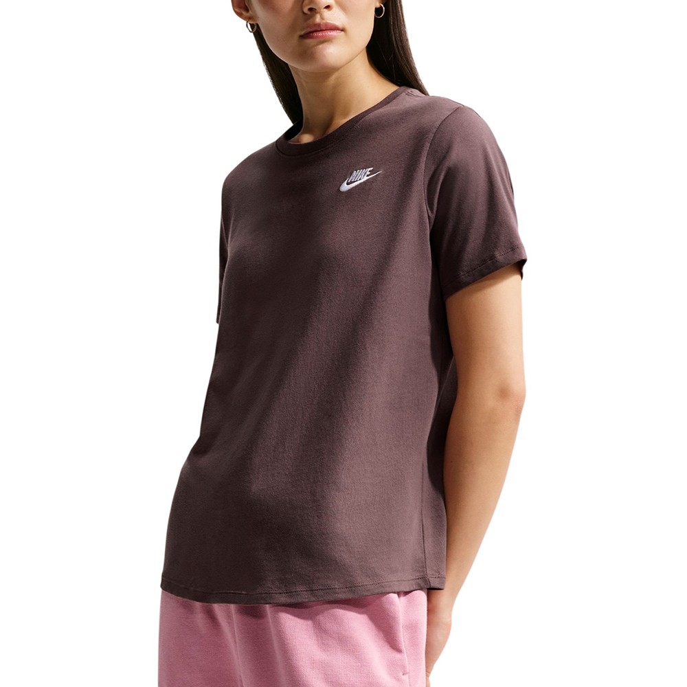 Футболка женская Nike W NSW CLUB SS TEE коричневая DX7902-502