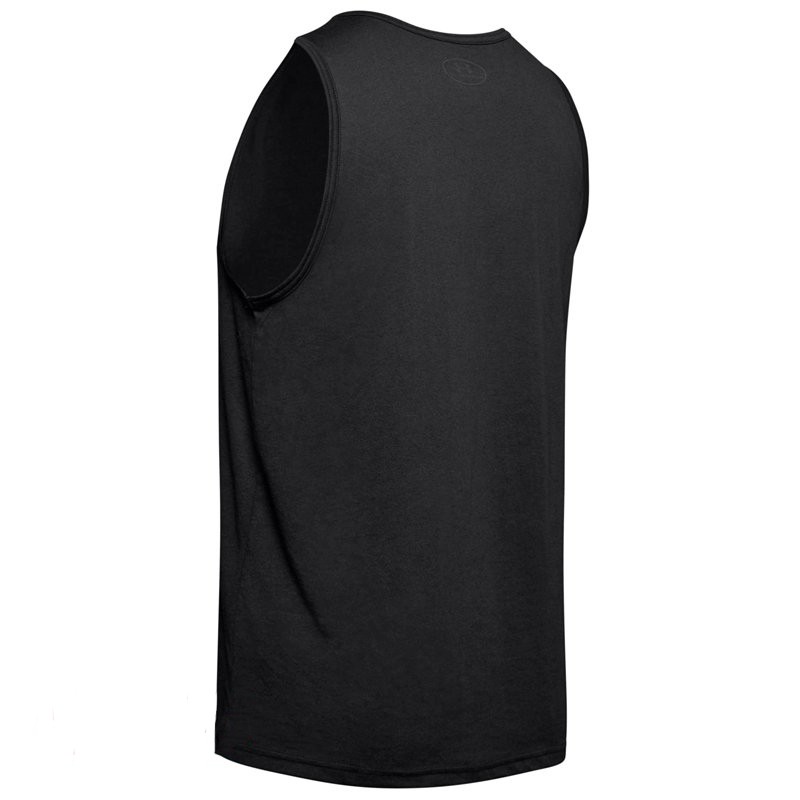 Майка чоловіча Under Armour Ua Sportstyle Logo Tank чорний 1329589-001 — фото 2