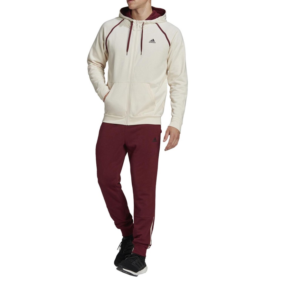 Костюм мужской Adidas Mts Cotton Pip бежевый HF4850 — фото 1