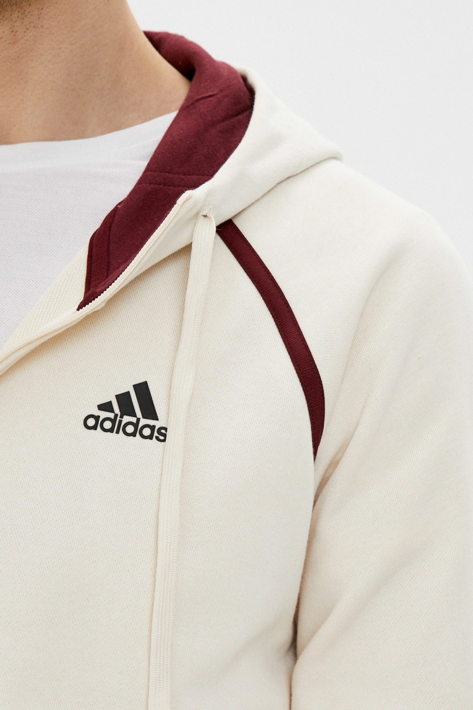 Костюм мужской Adidas Mts Cotton Pip бежевый HF4850 — фото 5