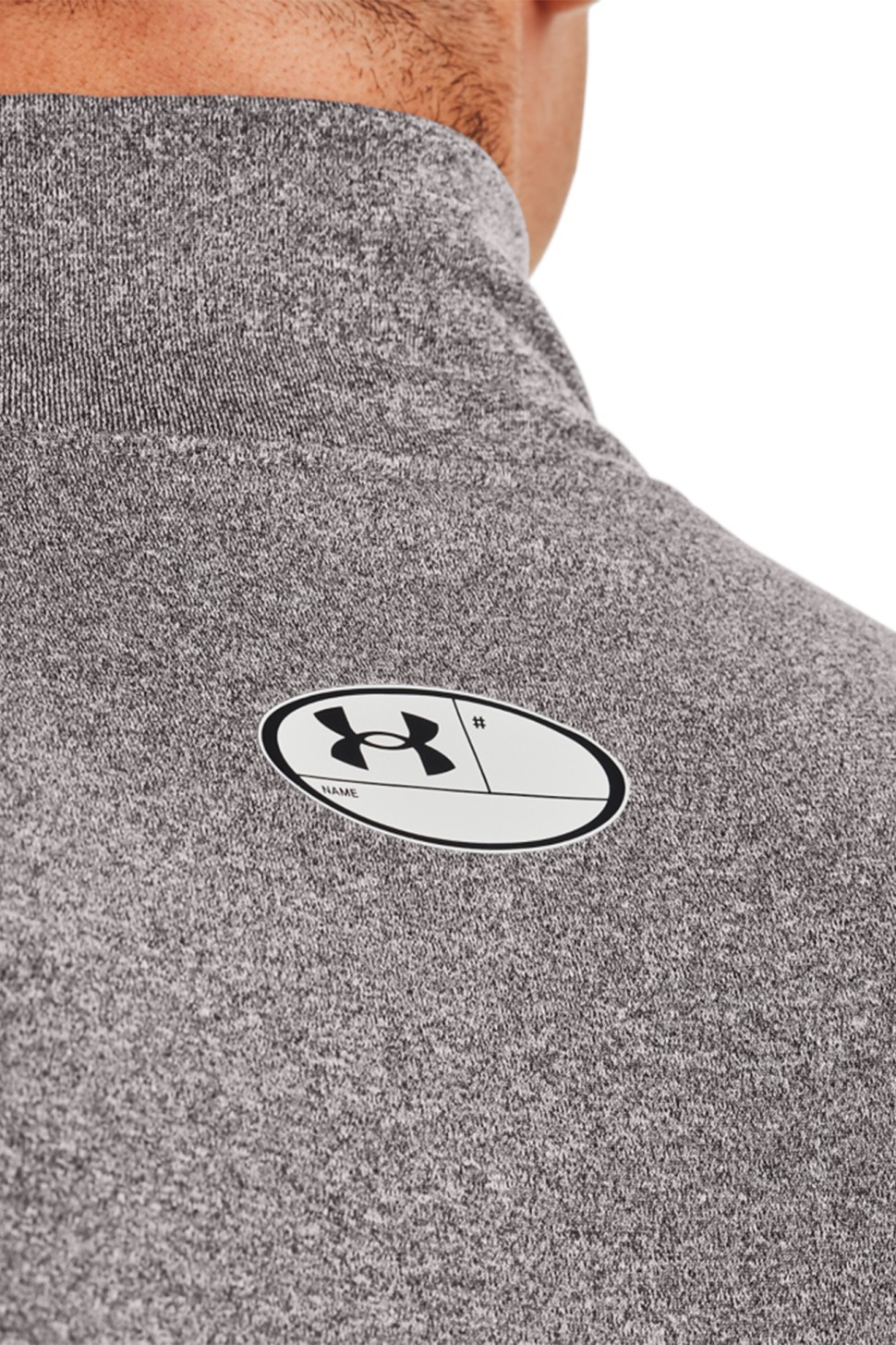 Чоловічий лонгслів Under Armour UA CG Armour Comp Mock сірий 1366072-020 — фото 4
