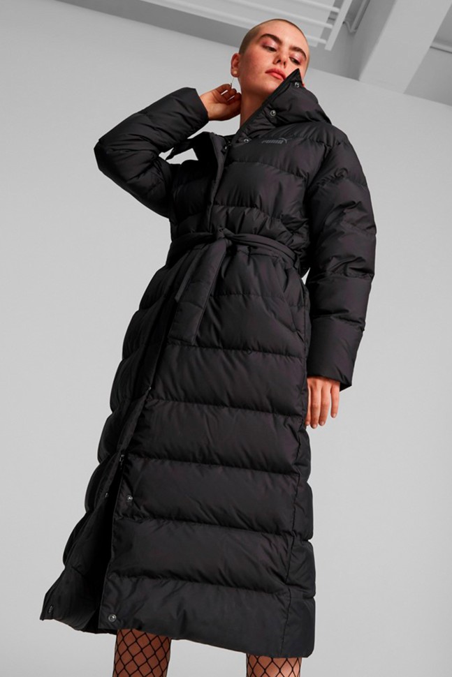 Куртка женская Puma Long Down Coat черная 84935801 изображение 2