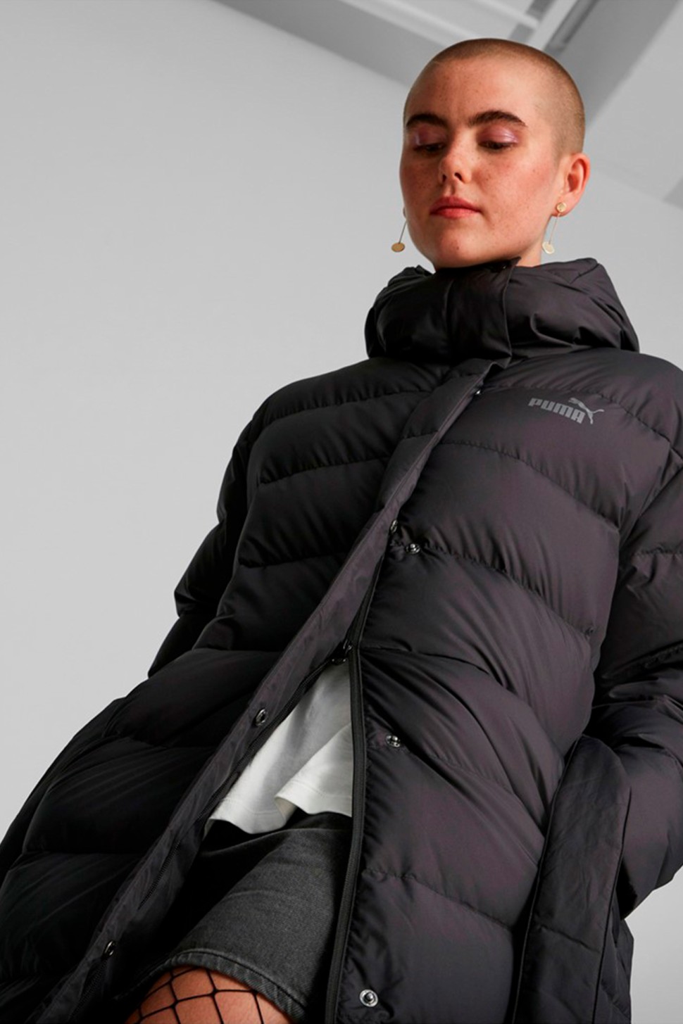 Куртка жіноча Puma Long Down Coat чорна 84935801 — фото 3