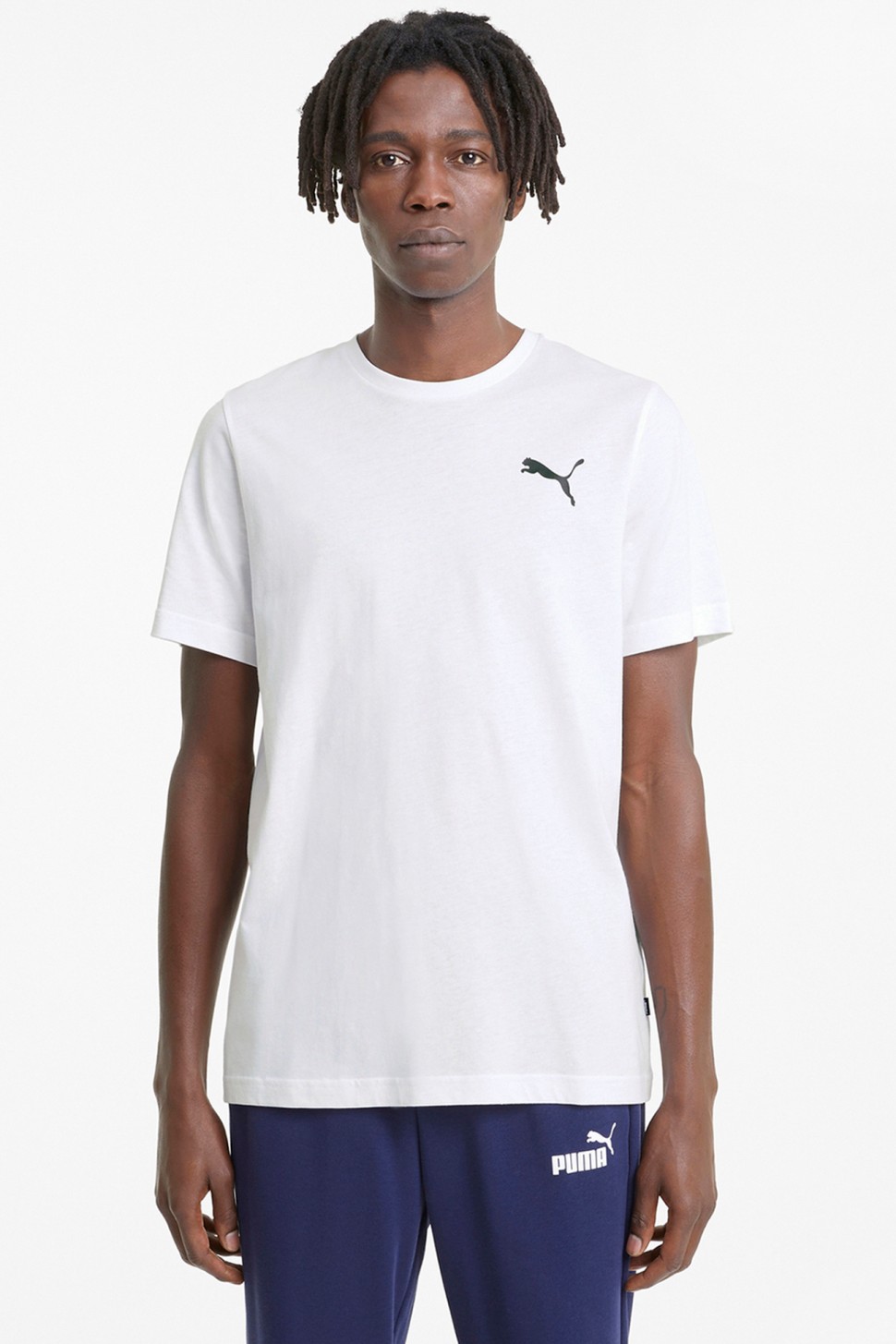 Футболка чоловіча Puma ESS Small Logo Tee біла 58666852 — фото 2