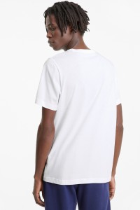 Футболка мужская Puma ESS Small Logo Tee белая 58666852 изображение 3