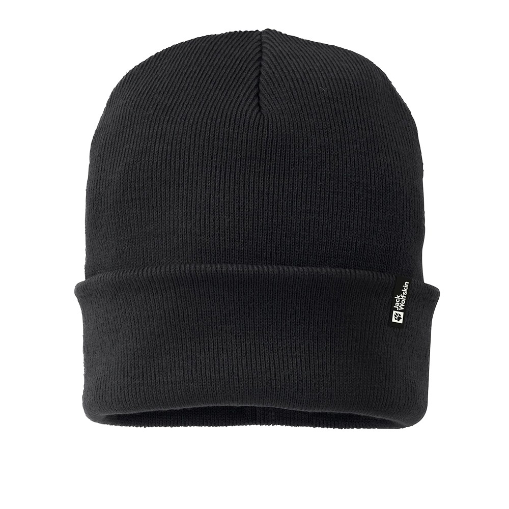 Шапка унисекс Jack Wolfskin RIB BEANIE черная 1903892-6000