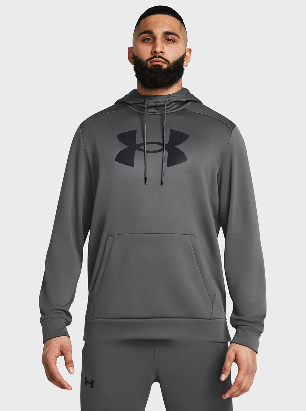 Толстовка мужская Under Armour UA Armour Fleece Big Logo HD серая 1379743-025 изображение 2