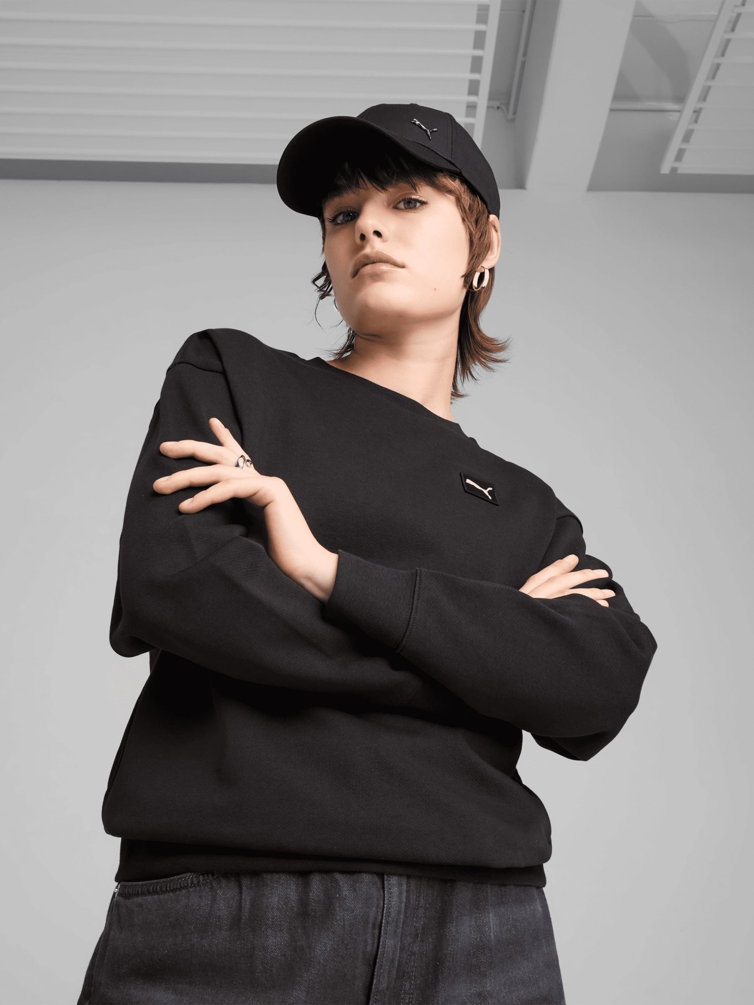 Бейсболка  Puma ESS METAL PUMA CAT BB Cap черная 02599401 изображение 4