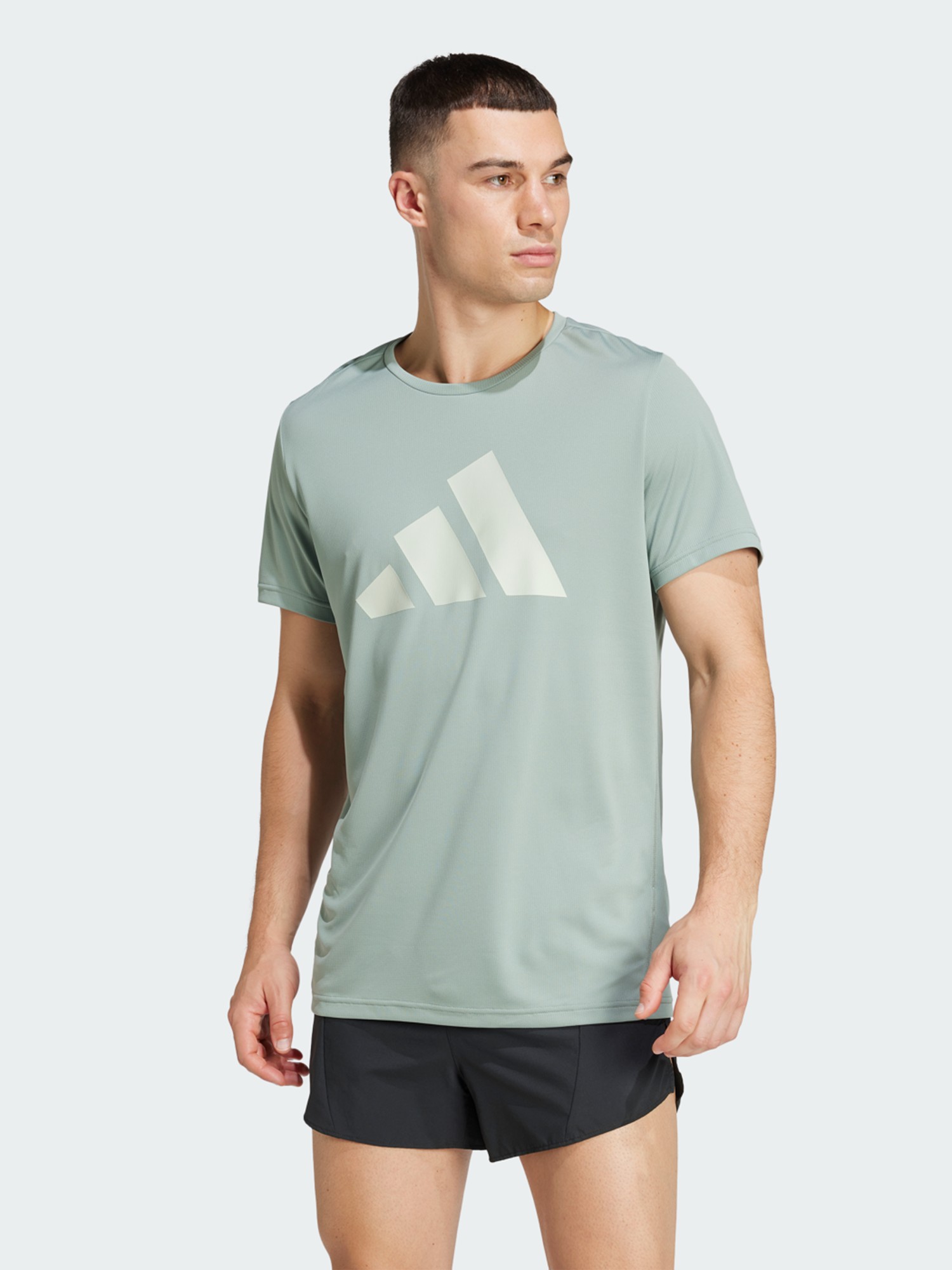 Футболка мужская Adidas RUN IT TEE зеленая JD2324 изображение 2