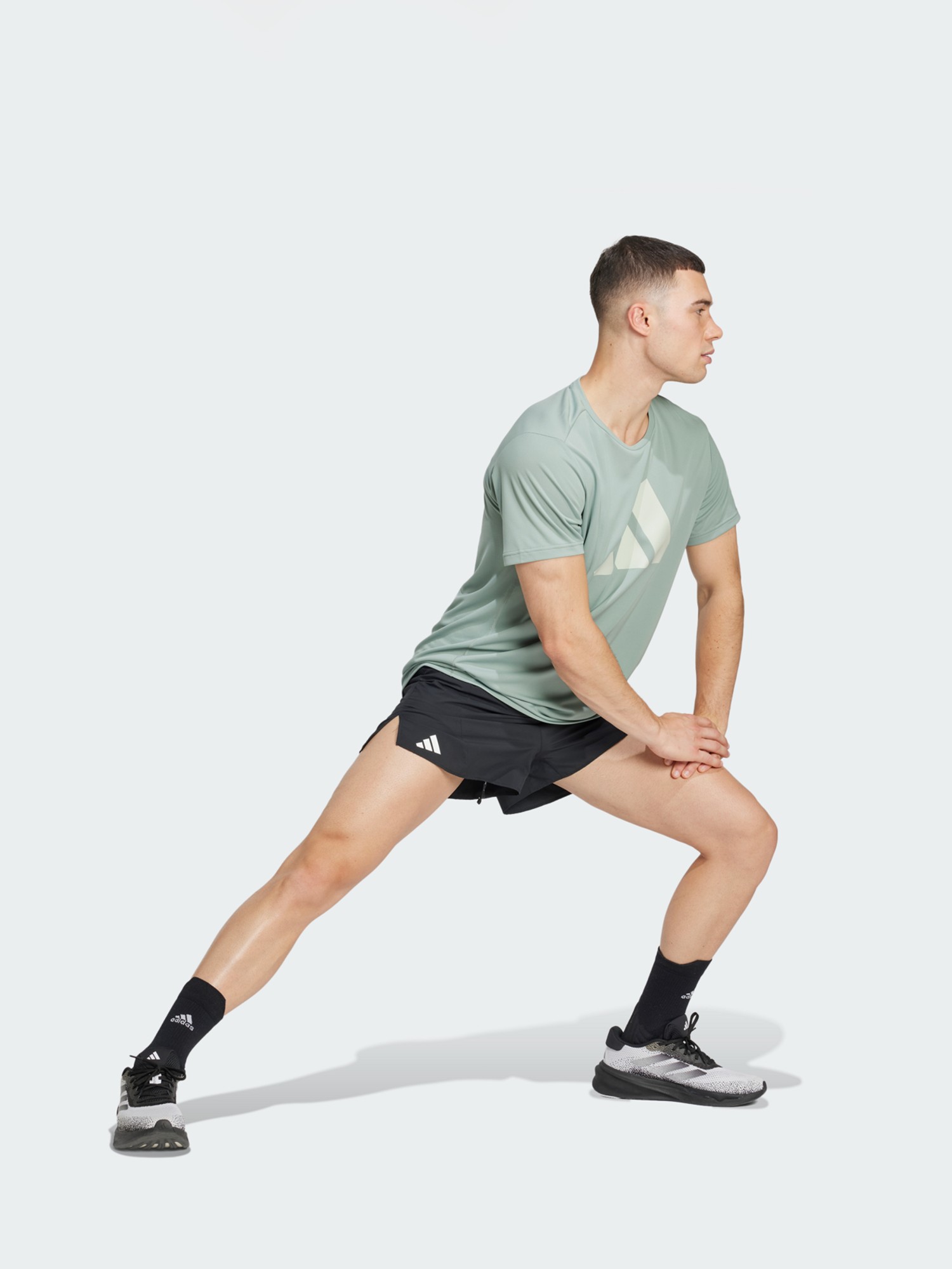 Футболка мужская Adidas RUN IT TEE зеленая JD2324 изображение 6