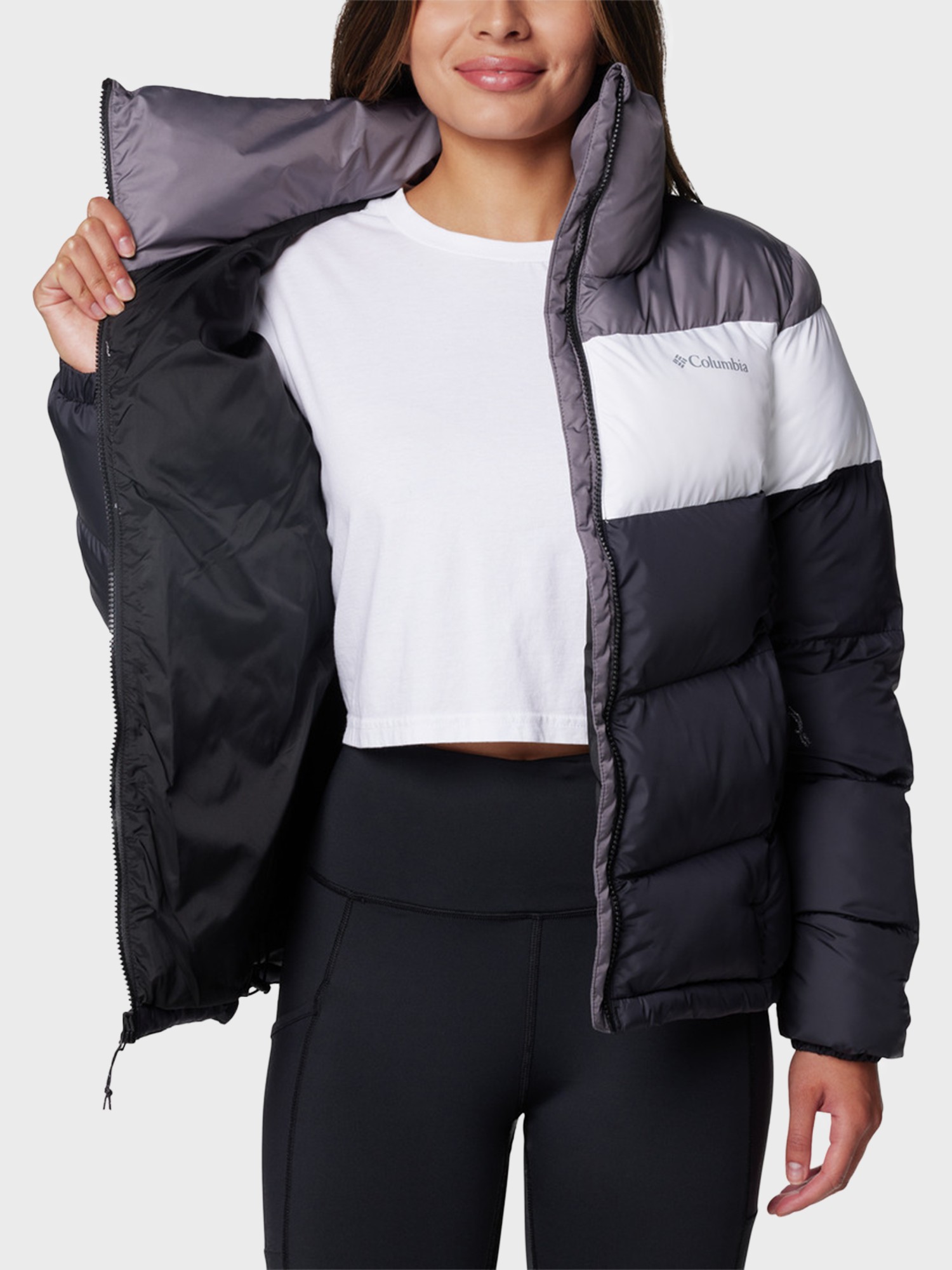 Куртка женская Columbia Puffect™ II Colorblock Jacket черная 2088481-010 изображение 6