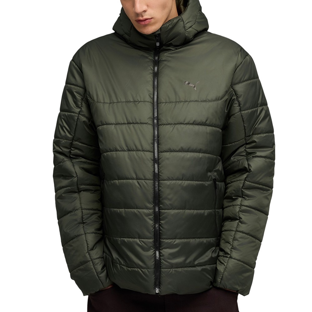 Куртка мужская Puma ESS Hooded Padded Jacket хаки 68521170