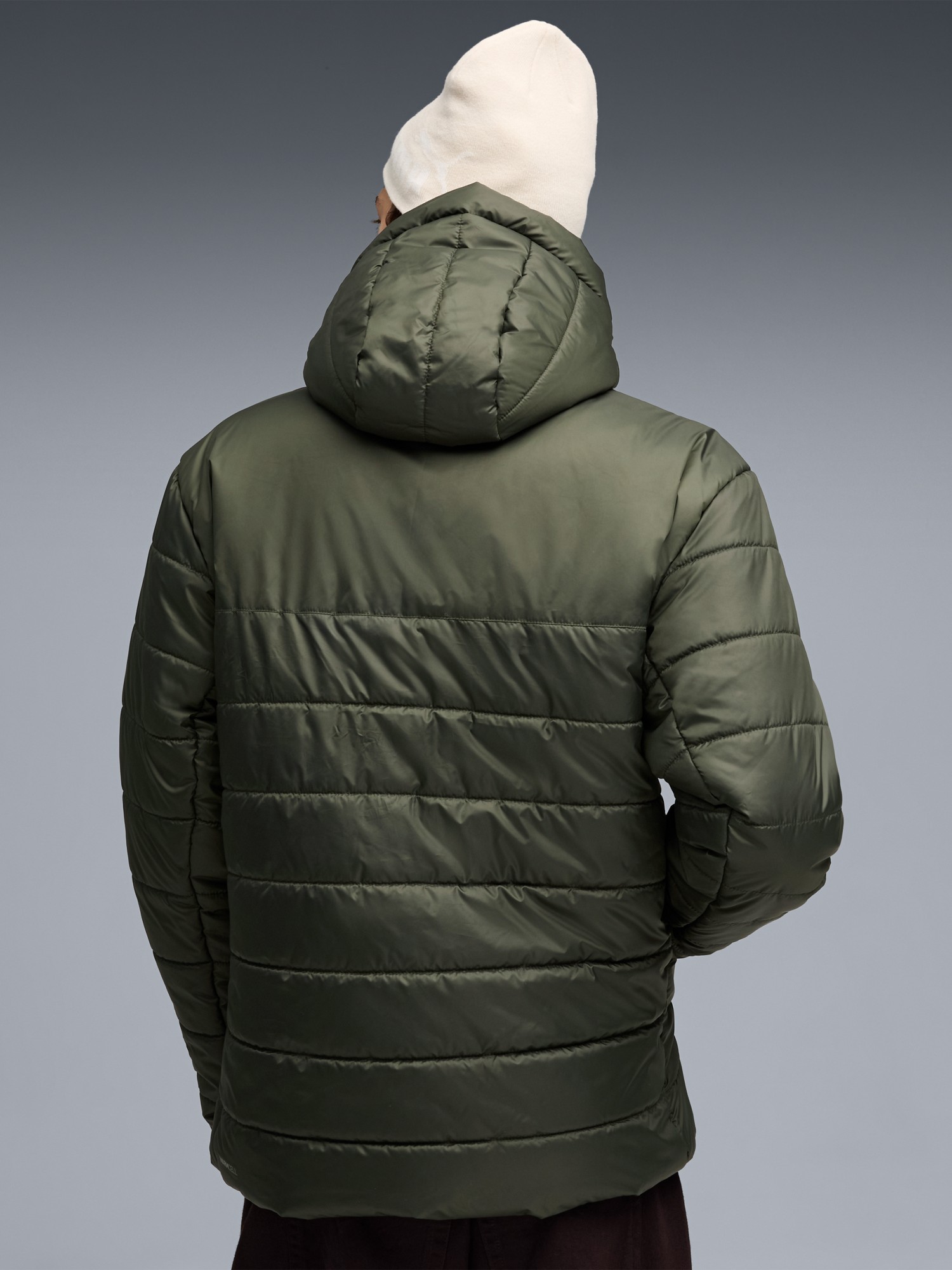 Куртка мужская Puma ESS Hooded Padded Jacket хаки 68521170 изображение 3