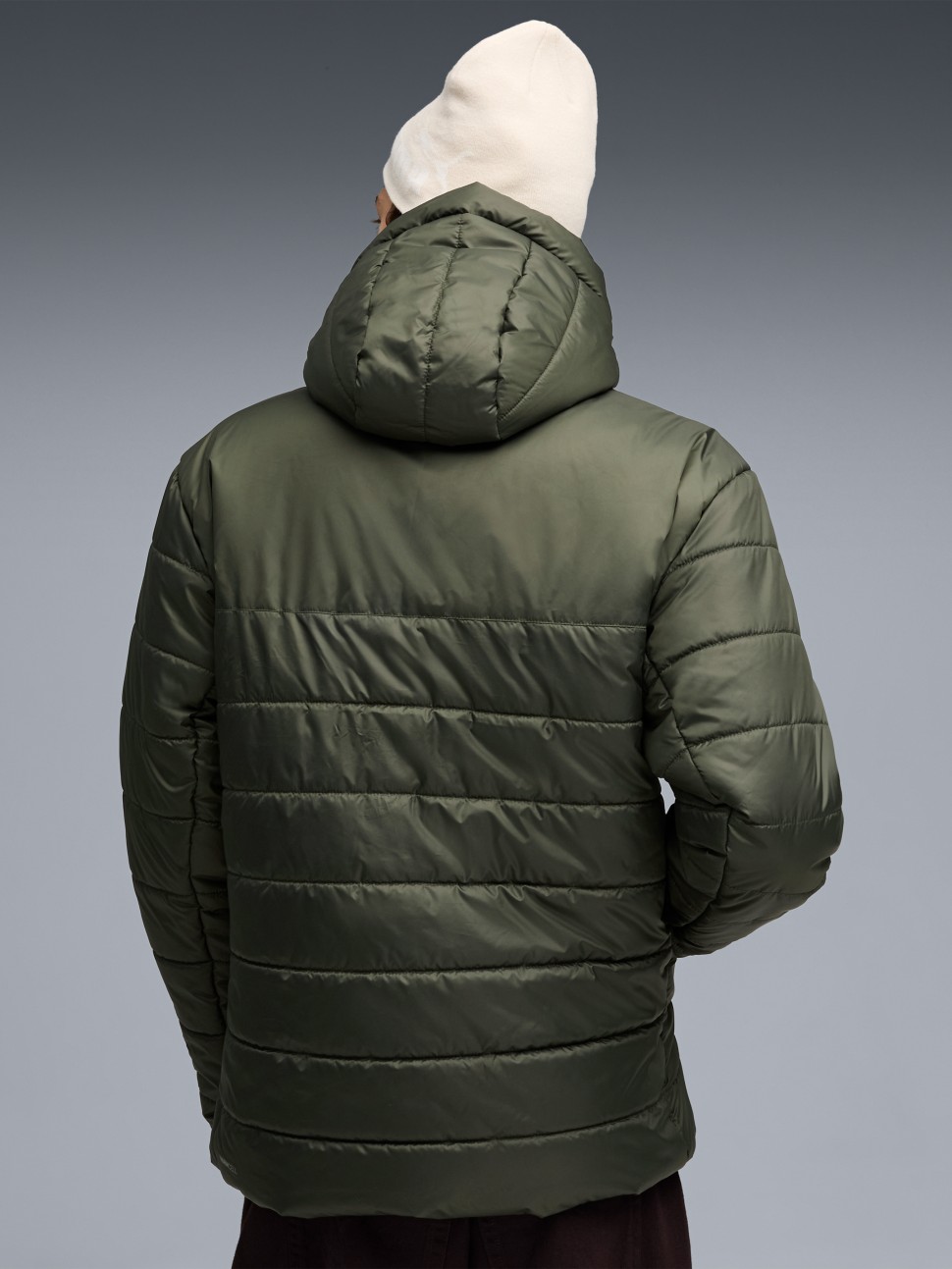 Куртка чоловіча Puma ESS Hooded Padded Jacket хакі 68521170 — фото 3