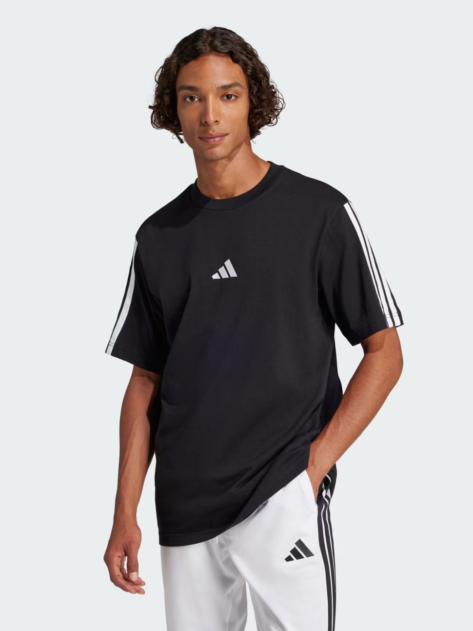 Футболка чоловіча Adidas M 3S SJ T B чорна JW1949 — фото 2