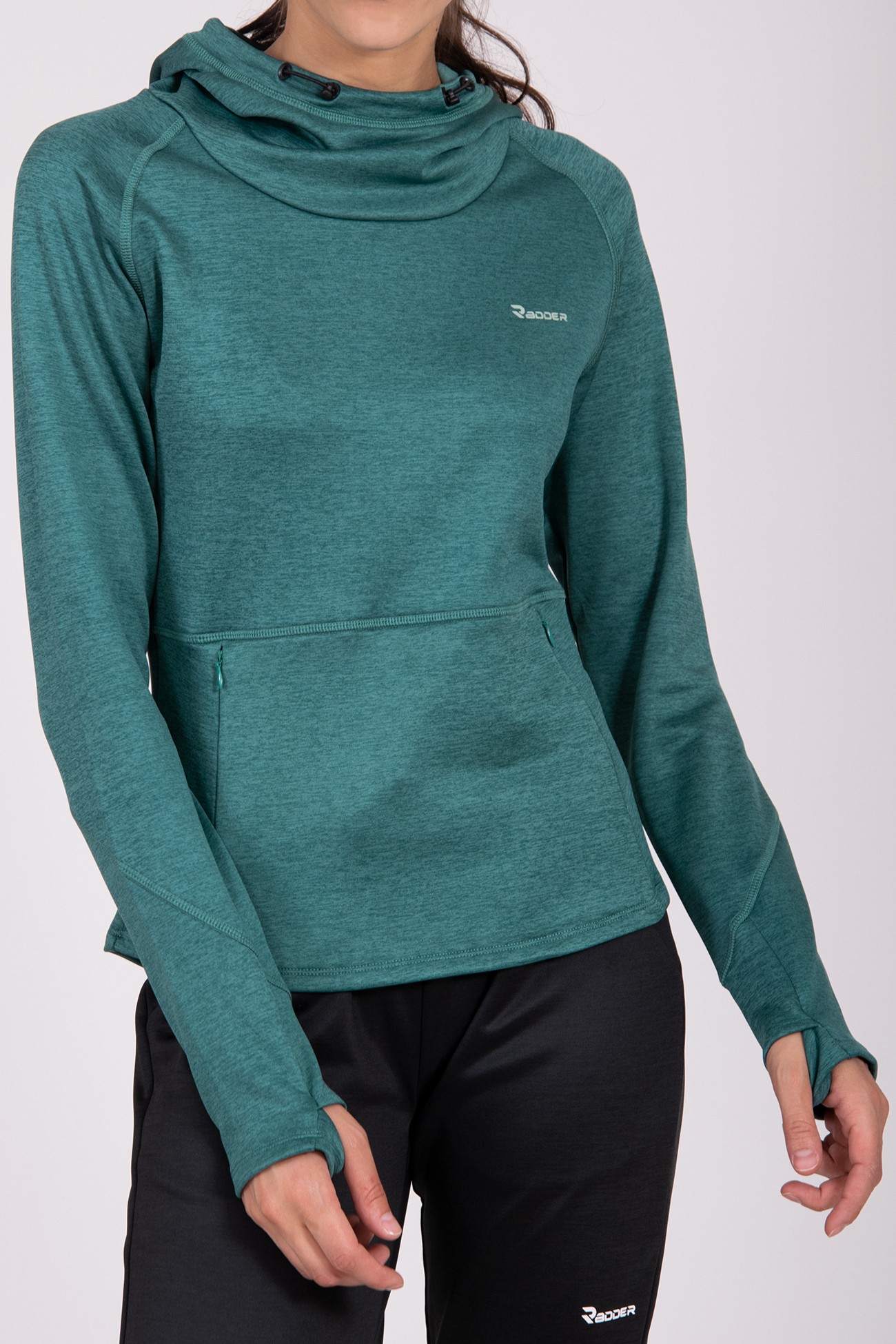 Толстовка женская Radder Salara зеленая 122110-310   изображение 2