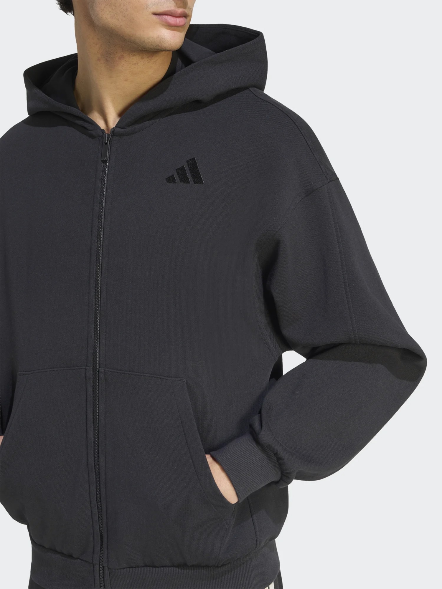 Толстовка мужская Adidas M AK SL FZ черная KW2289 изображение 5
