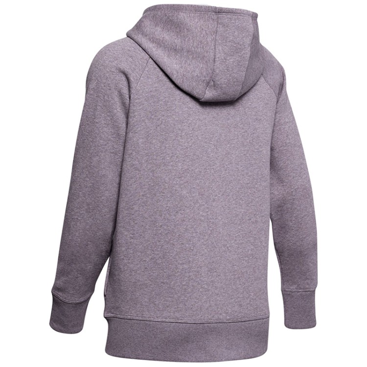 Толстовка женская Under Armour RIVAL FLEECE SPORTSTYLE LC SLEEVE GRAPHIC FZ серая 1348559-033 изображение 2