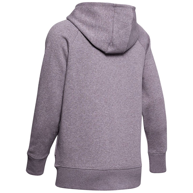 Толстовка женская Under Armour RIVAL FLEECE SPORTSTYLE LC SLEEVE GRAPHIC FZ серая 1348559-033 изображение 2
