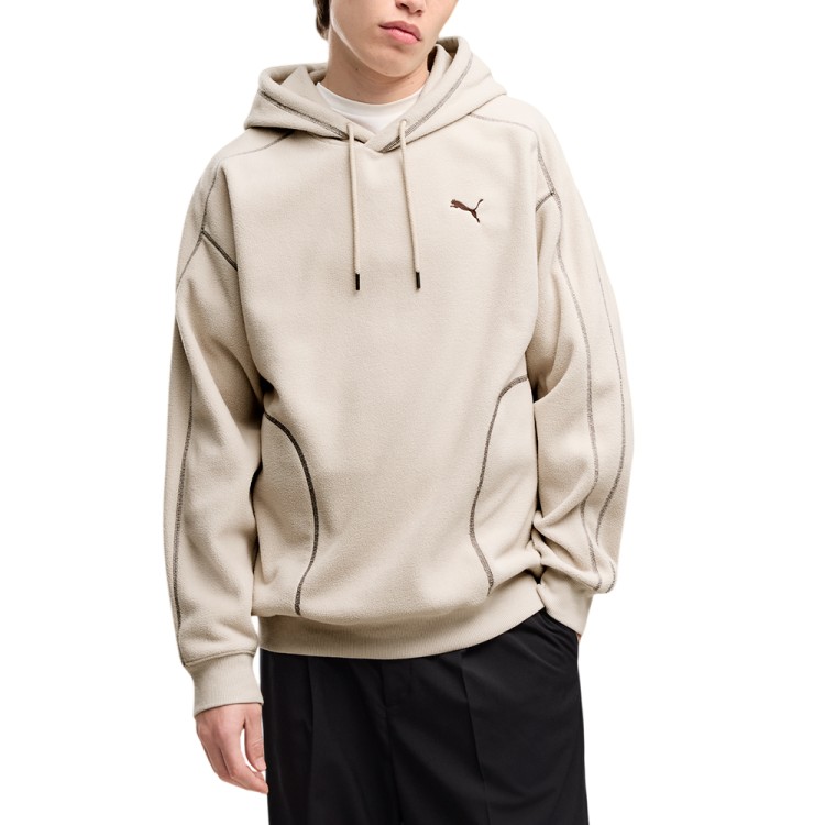 Men's hoodie Puma ESS ELEVATED Relaxed Winterized Hoodie beige 69431282