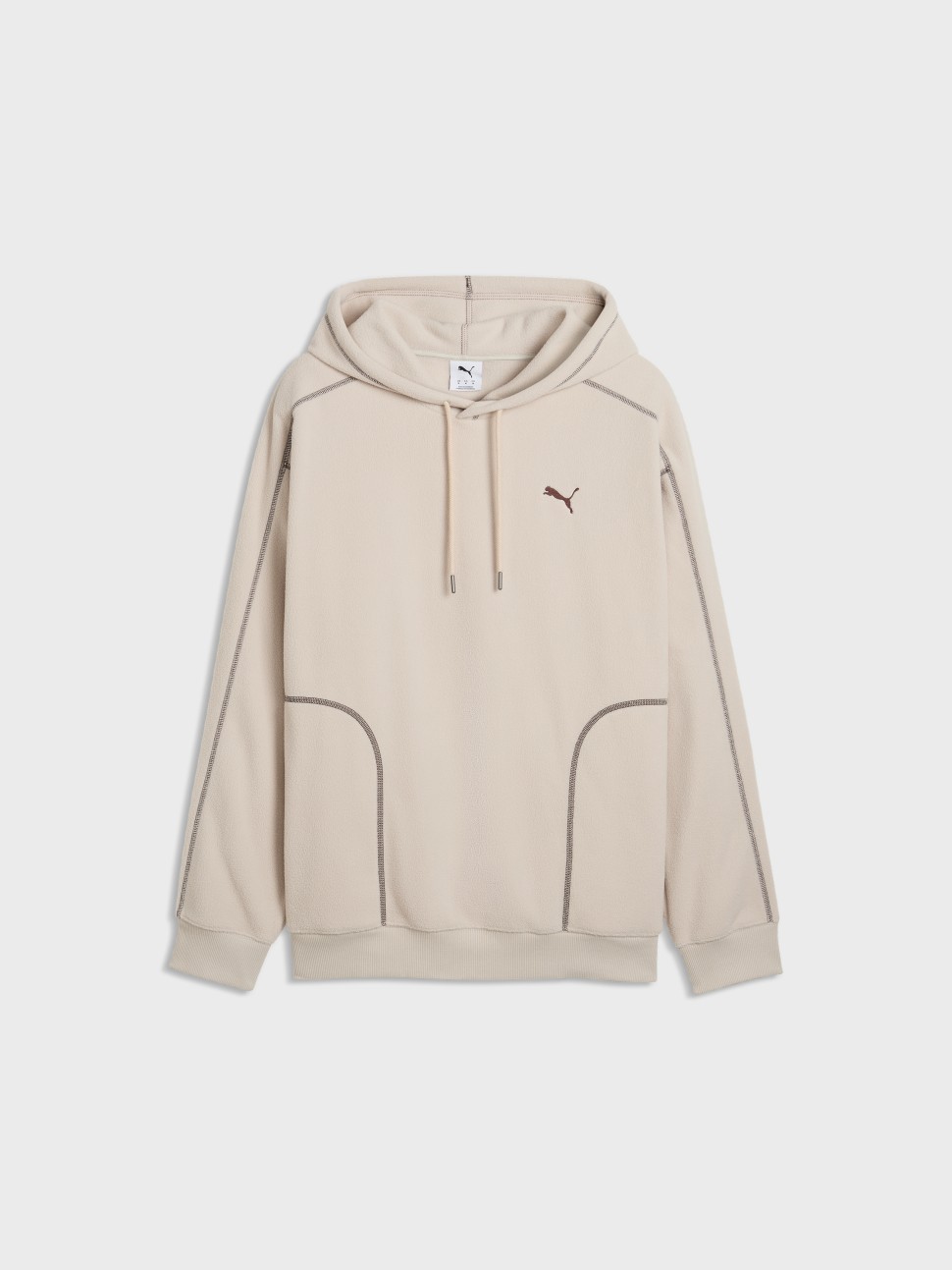 Толстовка чоловіча Puma ESS ELEVATED Relaxed Winterized Hoodie бежева 69431282 — фото 5