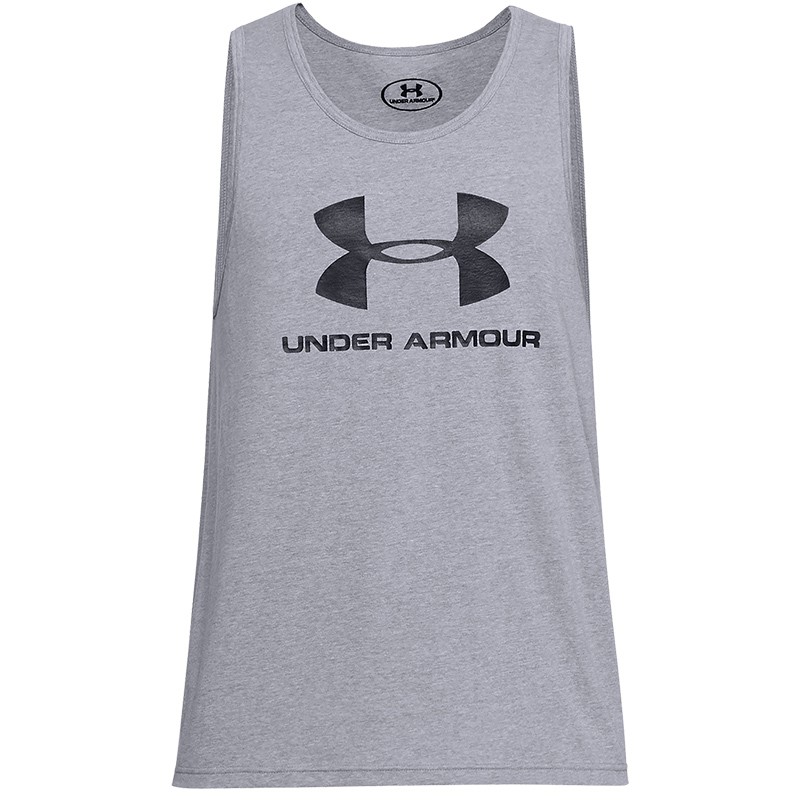 Майка чоловіча Under Armour Ua Sportstyle Logo Tank сіра 1329589-036 изображение 1
