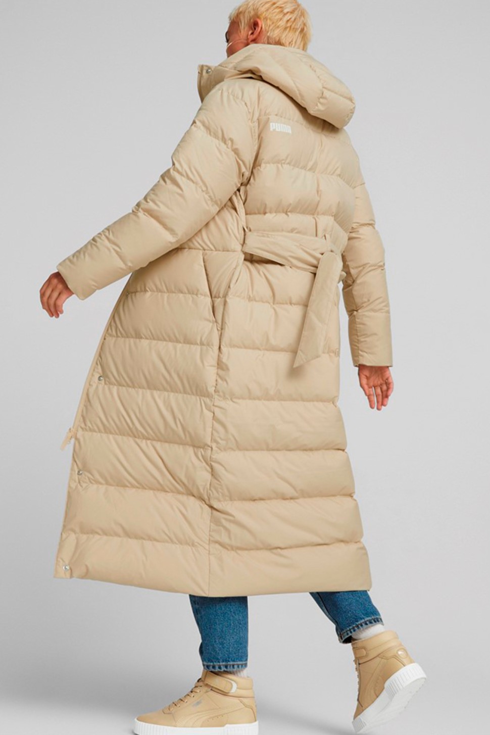 Куртка жіноча Puma Long Down Coat бежева 84935867 — фото 3