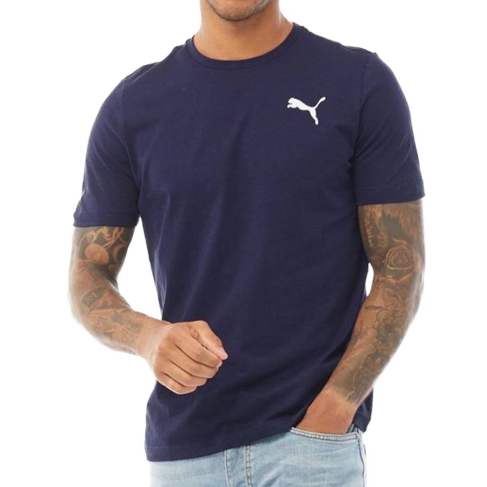 Футболка чоловіча Puma ESS Small Logo Tee темно-синя 58666876 — фото 1