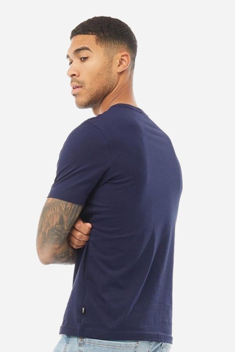 Футболка чоловіча Puma ESS Small Logo Tee темно-синя 58666876 — фото 3