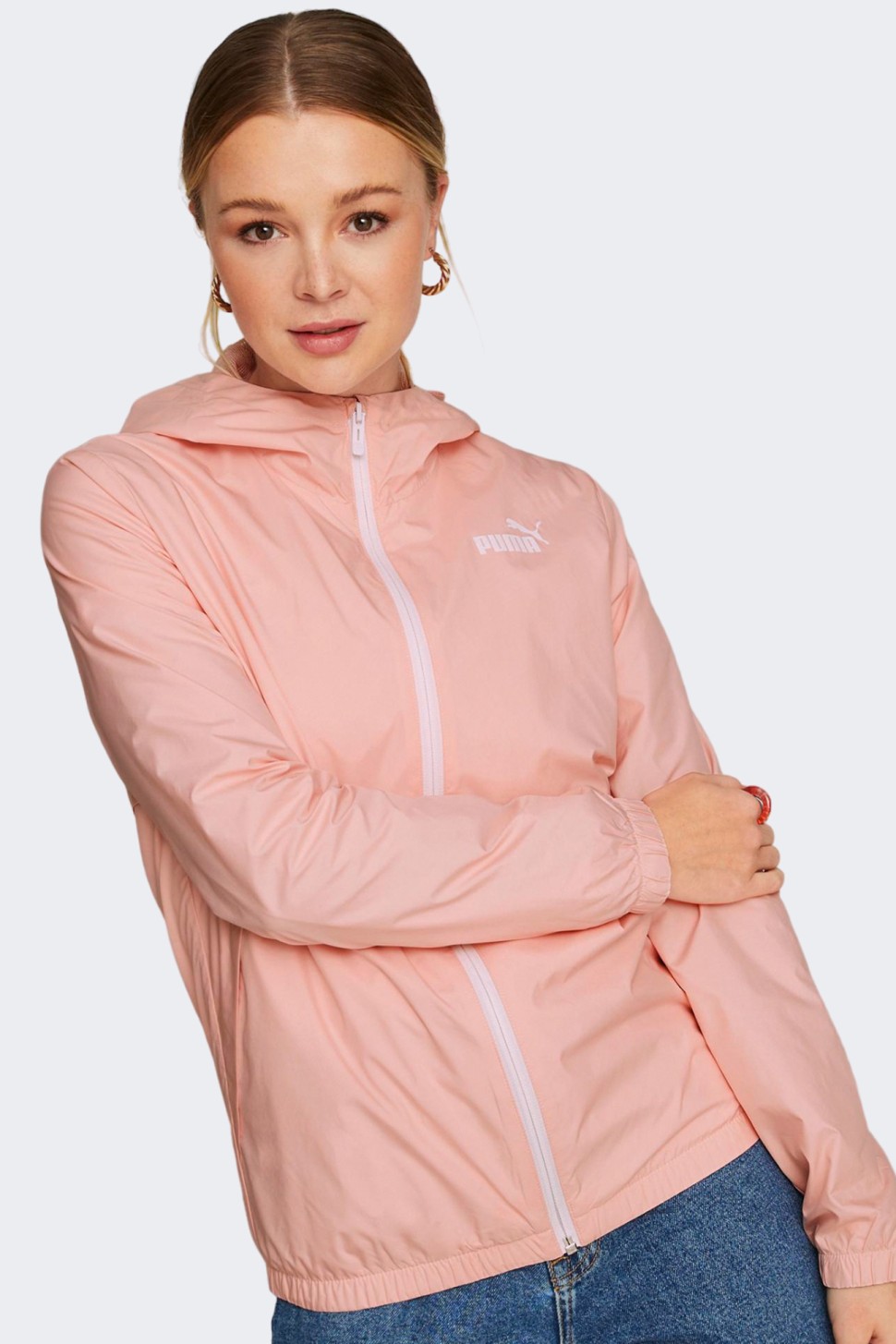 Вітрівка жіноча Puma ESS Solid Windbreaker рожева 84749466 — фото 2