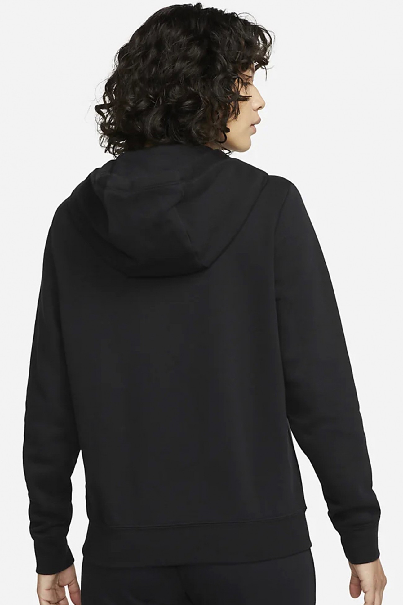 Толстовка женская Nike W NSW CLUB FLC FZ HOODIE STD черная DQ5471-010 изображение 3