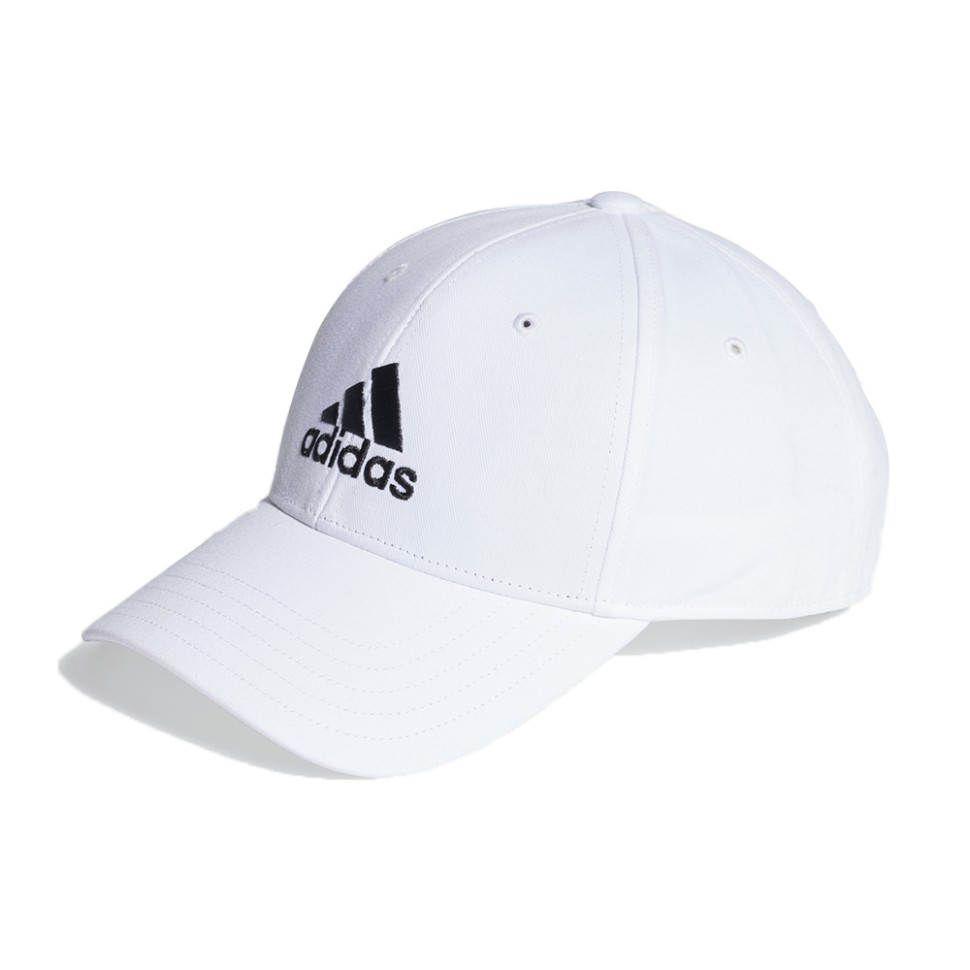 Бейсболка Adidas BBALL CAP COT біла IB3243 — фото 1