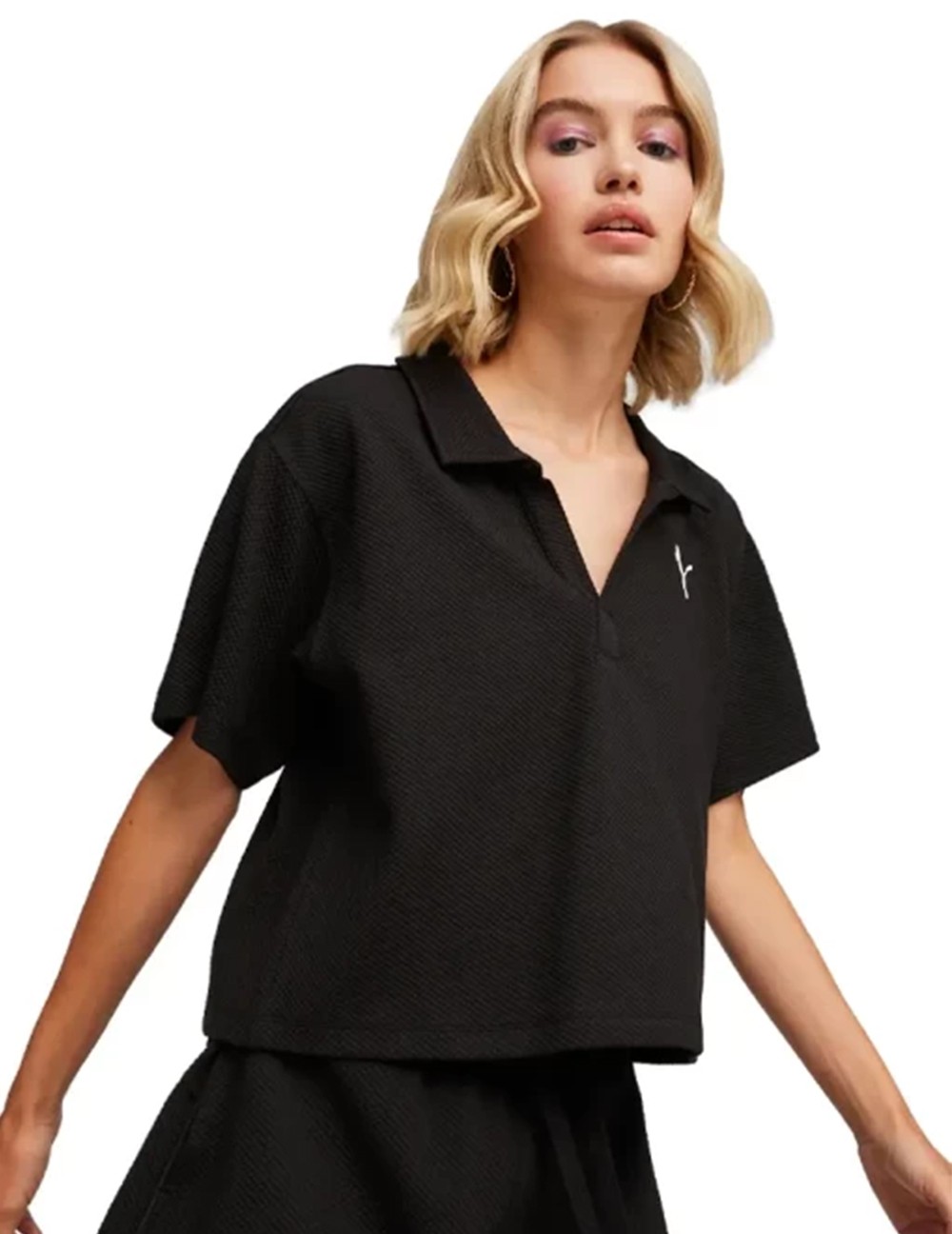 Футболка женская Puma HER Polo черная 67788401 изображение 2