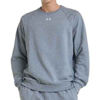 Толстовка мужская Under Armour UA Rival Fleece Crew серая 1379755-025