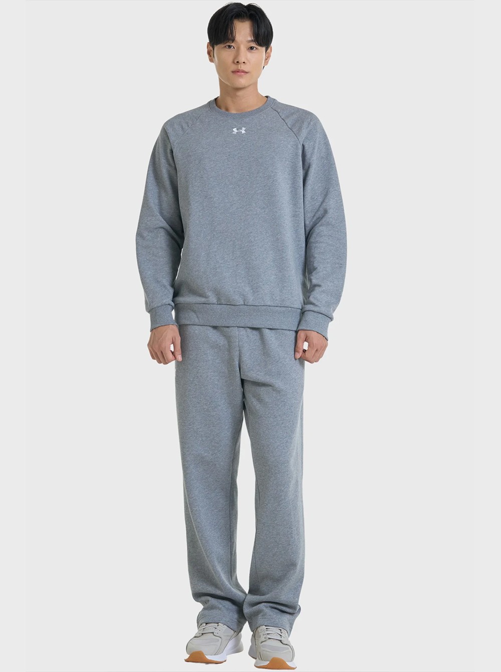 Толстовка мужская Under Armour UA Rival Fleece Crew серая 1379755-025 изображение 3