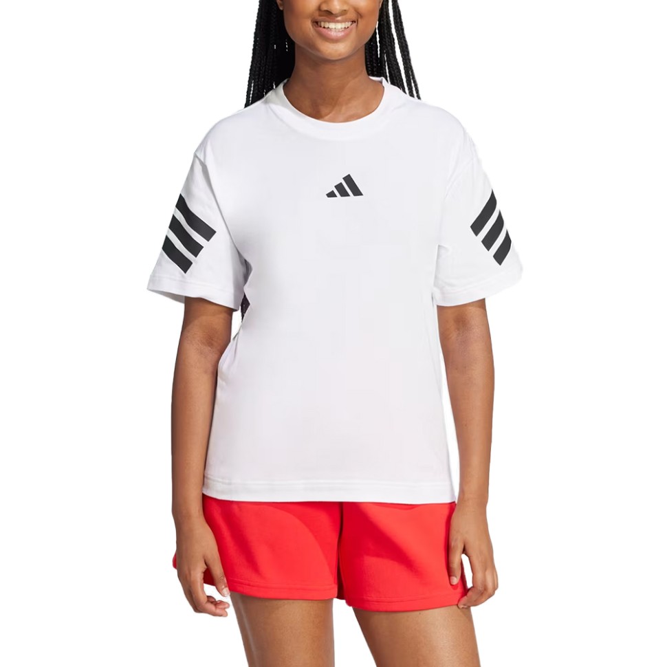 Футболка жіноча Adidas W FI 3S TEE біла JE0238 — фото 1