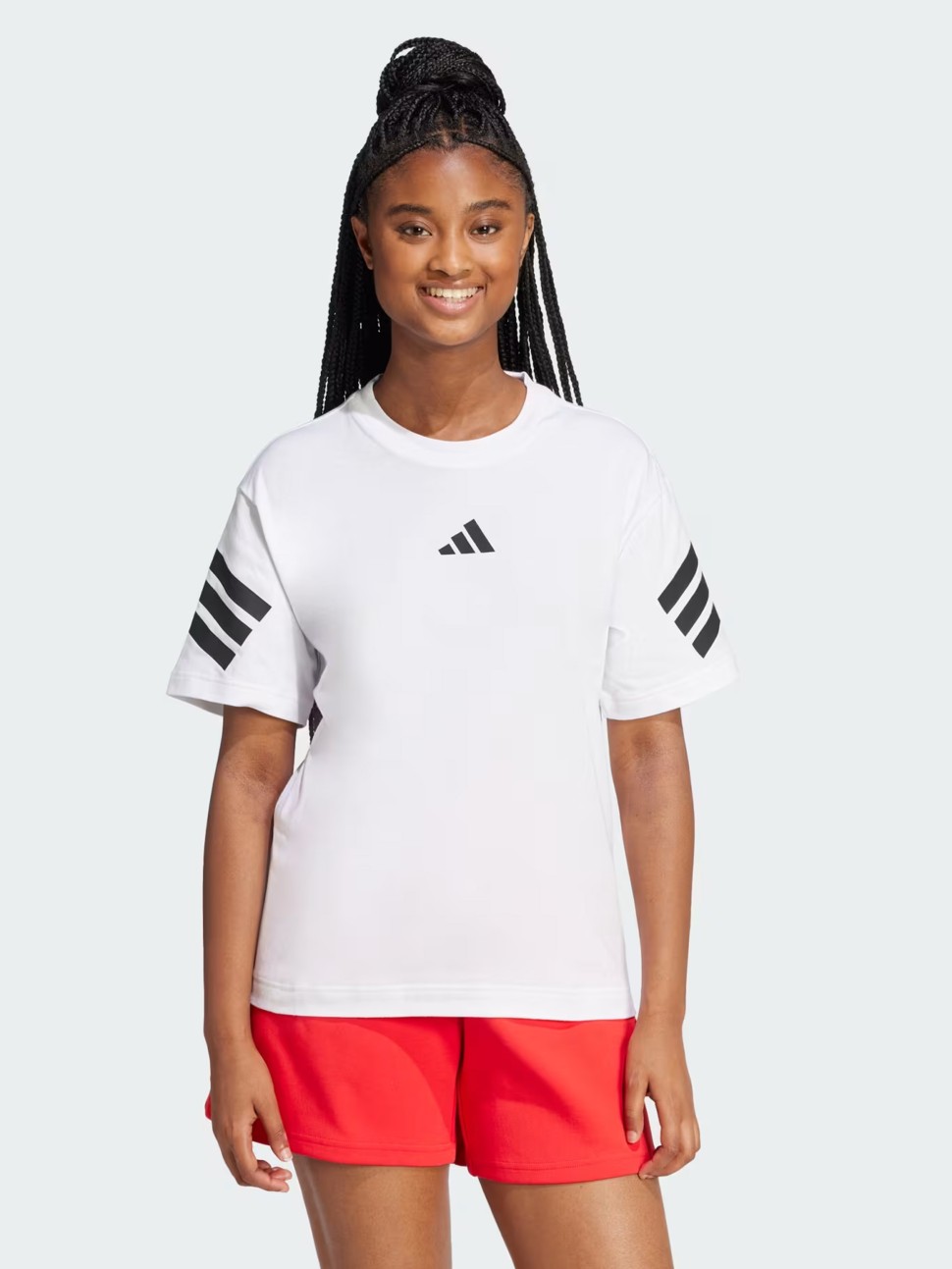 Футболка жіноча Adidas W FI 3S TEE біла JE0238 — фото 2
